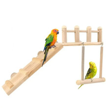 Cage Hammock Swing Cockatiel Cage Hammock Swing Toy Wooden Stand Branches Cockatiel Hammock Swing Toy Bird Cage