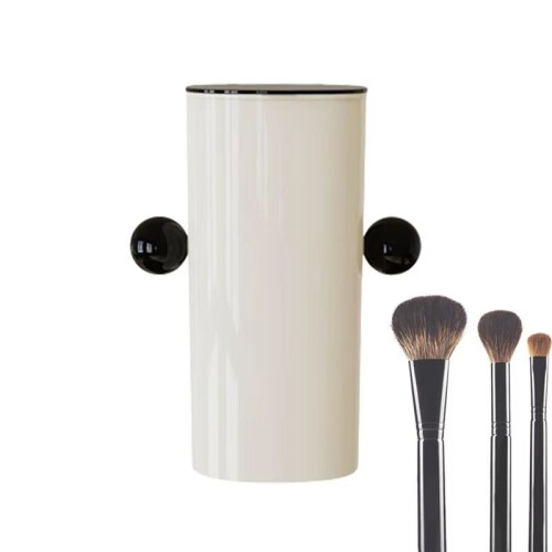 Makeup Organizer with Lid Automatic Lifting Cosmetic Tools Organizer Dustproof Makeup Organizer for Makeup Brushes 2