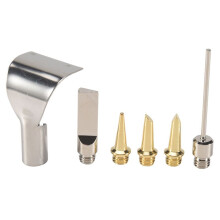 6Pcs Replacement Copper Tips Nozzle Kit For Hs-1115K / Mt-100 Aerated Flame Butane Gas Soldering Iron Cordless Welding Tools Gas