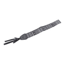 Adjustable Vintage Cotton Leather Camera Strap Shoulder Strap Neck Strap Belt For /N Ikon Slr Cameras Strap Accessories Part(Black+White)