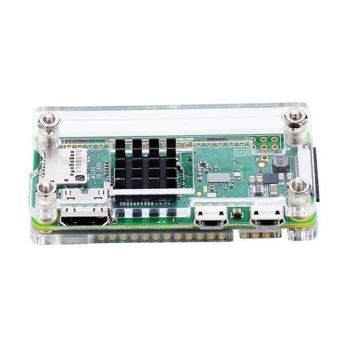 Custodia nel Acrilico Kit 4 nel 1 per Raspberry Pi Zero W e Pi Zero con Dissipatore di Calore
