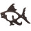 Fish with Two Hooks Ocean Series Cast Iron Wall Hook Wall Mount towel Hanger Hook for Hat, Key, Coats 3