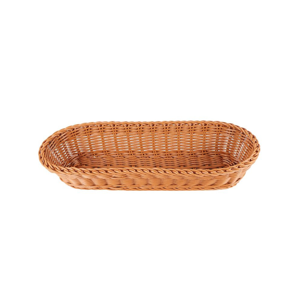 Oval Wicker Woven Basket Bread Basket Serving Basket, 14Inch Storage Basket For Food Fruit Cosmetic Storage Tabletop And Bathroom Tauoh