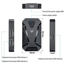 Keyboard and Mouse Converter Portable Mobile Gaming Keyboard Mouse Converter Adapter for Android Phone(Does not Support Ios System)