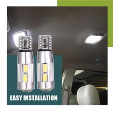 2 STÜCKE W5W T10 12V 6000K 5630 10 SMD Auto LED Lampe Canbus Nummern Schild Keil Seitlich Drehen Singal Light Super Hell Weiß