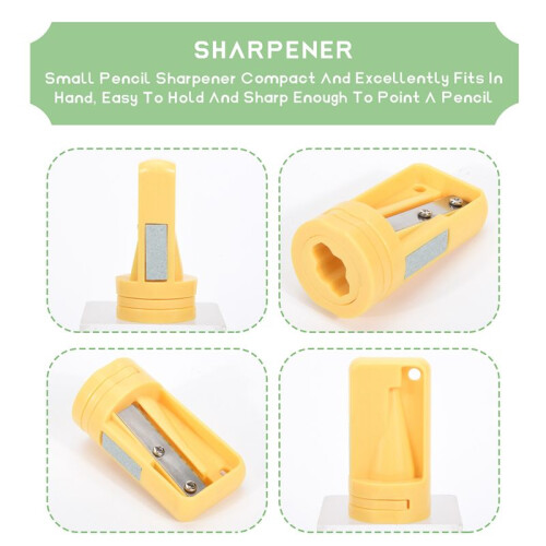 Carpenter Pencil Sharpener- 4 Pack Manual Pencil Sharpener for Flat Carpenter Pencils , Portable Pencil Sharpening Tool 1