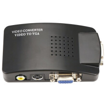 AV to VGA Adapter RCA VGA Converter PC RCA Composite S-Video AV Input to PC VGA LCD Output Converter Box