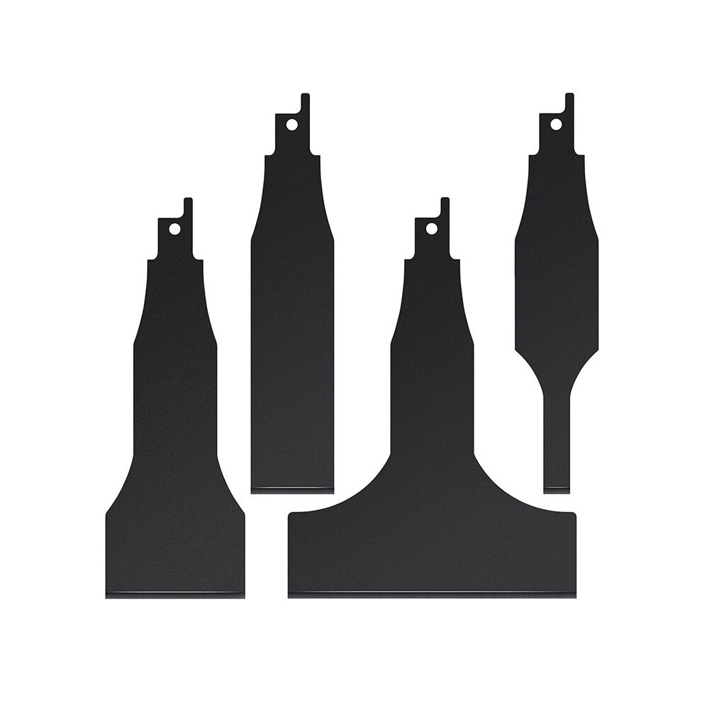 Reciprocating Saw Scraper Blade 4Pcs, Blades Reciprotools As Attachment Accessories For Reciprocating Saw, Black 4712668858447