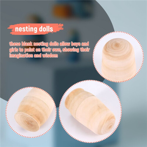 Unpainted Russian Nesting Dolls DIY Blank Nesting Dolls Unfinished Nesting Doll Kit Matryoshka Nesting Dolls for Kids 1