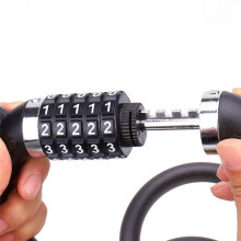 Bicycle Lock Five-Digit Code Locks Mountain Bike Road Bike Wire Steel Cable Lock Anti-Theft Ring Bicycle Accessories