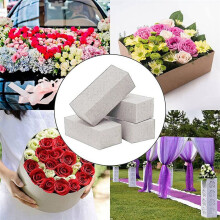 4Pcs Dry Floral Foam for Artificial Flowers Wet Floral Foam Bricks Grey Florist Blocks for Flower Arrangement