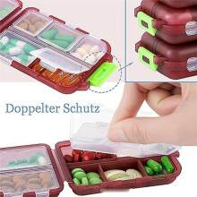 Med Wallet Pills with Labels, Medwallet Pill Organizer, Med Wallet Pill Case, Portable Daily Pill Case,Medicine Wallet C