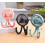 Black Portable USB Rechargeable Silent  Fan 3 Speed Adjustable with Lighting Function for Car  Stroller 7