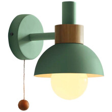 LED-Wandlamp met Schakelaar Houten Schansverlichting Binnenverlichting Woondecoratie Nachtkastje Slaapkamer Woonkamer met Lamp B