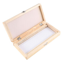 Wooden Slide Storage Box, Holds 50 Slides, Microscope Slide Box