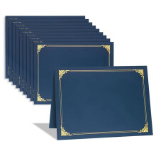 Certificaathouders, 10 Pakjes Diplomahouders, Certificaathoezen met Goudfolierand voor Letterformaat 8,5X11 Inch