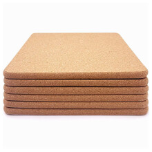 Cork Trivet, 6 Pcs High Density Thick Square Cork Trivets for Hot Dishes, 8 Inch Multifunctional Cork Coaster