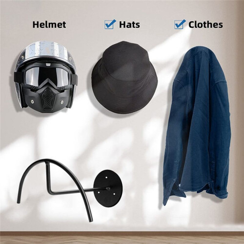 2pcs Carbon Steel Semicircle Rack Baseball Hat Storage Shelf Wall Hanging Hat Stand Hat Support 2