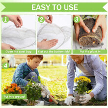 Paniers de Protection des Racines des Plantes,Paniers en Fil MéTallique pour Taupes et Campagnols,Paniers en Fil MéTallique pour Pots Jardin,Racine
