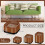 Furniture Risers Adjustable Bed Risers Desk Leg Risers 1.38Inch Stackable Heavy Duty Bed Lifts Risers Square Bed Raising 4