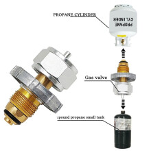 Gas Propane Refill Adapter Aluminum Alloy Refill Output Converter Adapter Camping Bottle Propane Transfer Nozzle