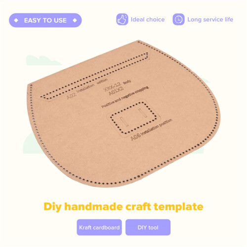 DIY Leather Tool Kit  Handbag Sewing Pattern DIY Handmade  Template Finished Product Size 21x19x6.5CM 2
