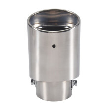Edelstahl-Auto-Auspuffspitze, 2,1 Zoll Bis 1,5 Zoll, Universal-Auto-Auspuffrohr-Modifikation, EndstüCk, Kehle, Endrohr (Silber)