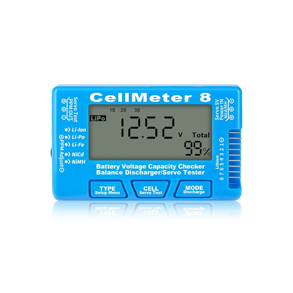 Rc Cellmeter 8 Digital Battery Capacity Checker Controller Tester Voltage Tester For Li-Ion Nimh Nicd Cell Meter 6032483750435