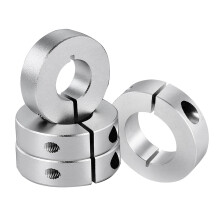4 Pack Split Shaft Collar Bore 20Mm, Aluminum One Piece Shaft Collar Clamp Style, 40Mm OD, 12Mm Thickness
