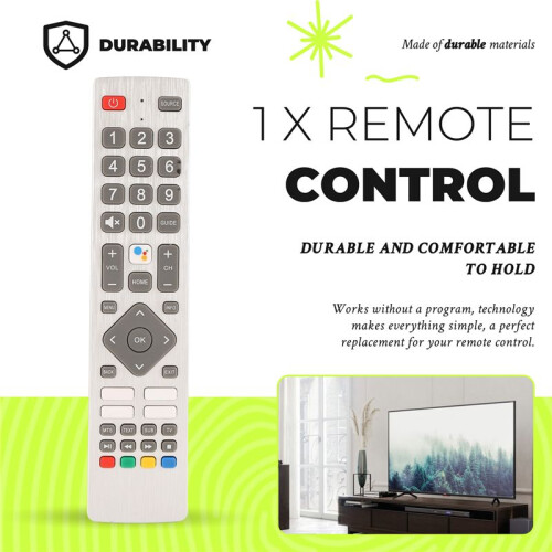 RMC0133 Remote Control Replace for  TV Remote Control Free Setup 1