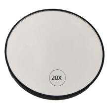 Anti-Fog Magnifying Makeup Mirror Suction Cup Vanity Mirror 20X Handheld Magnifying Makeup Mirror with Handle,Black
