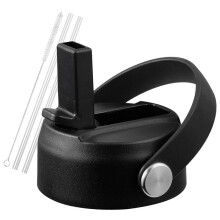 Rieten Deksel voor Flask Brede Mond 32 40 Oz, Rieten Deksel met Handvat en Rietjes, Vervangende Dop voor Sportrietjes
