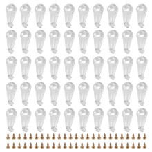 50 Pairs Glass Retainer Clips Kit Cabinet Glass Clips 4Mm Plastic Doors Clips with Screws for Fixing Glass Cabinet Doors
