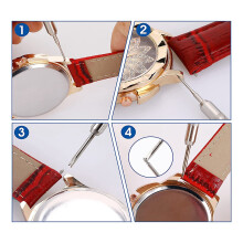 Watch Strap Removal Tool Kit with Spring Bar Tool Watch Cleaning Cloth Link Removal Pin Remover Kit for Strap Adjustment