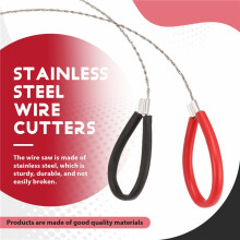 2 Pcs PVC Pipe Cable Saw Stainless Steel Wire Saw Hand Pocket String Rope Saw Emergency Survival Wire Saw Cutting Tool