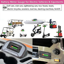12V 24V 36V 48V 60V 72V LED Battery Monitor Gauge Battery Fuel Gauge Indicator Lithium Ion Battery Tester