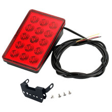 LED Car Brake Light 15LED F1 Style Universal Shell Light Car Rear Spoiler LED Brake Light Tail Light Red Shell