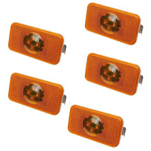 5Pcs 24V Car Truck LED Side  Light Amber Indicator Lamp 4 LED for  Trucks FM/FH