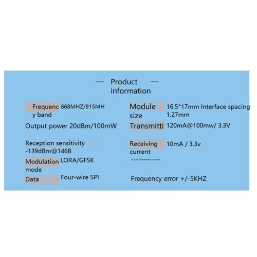 Lora Module SX1276 Wireless Transceiver Module Spread Spectrum Long-Range Wireless Communication(868Mhz) 2