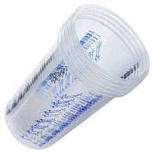 32 Oz (1000Ml) Disposable Flexible Clear Graduated Plastic Mixing Cups Use for Paint Resin Epoxy Mix Ratios, 25 Pack