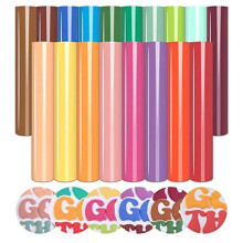 Puff Vinyl Warmteoverdracht - 18 Vellen 12 X 10Inches 3D Puff HTV Warmteoverdracht Vinyl voor T-Shirts DIY Compatibel