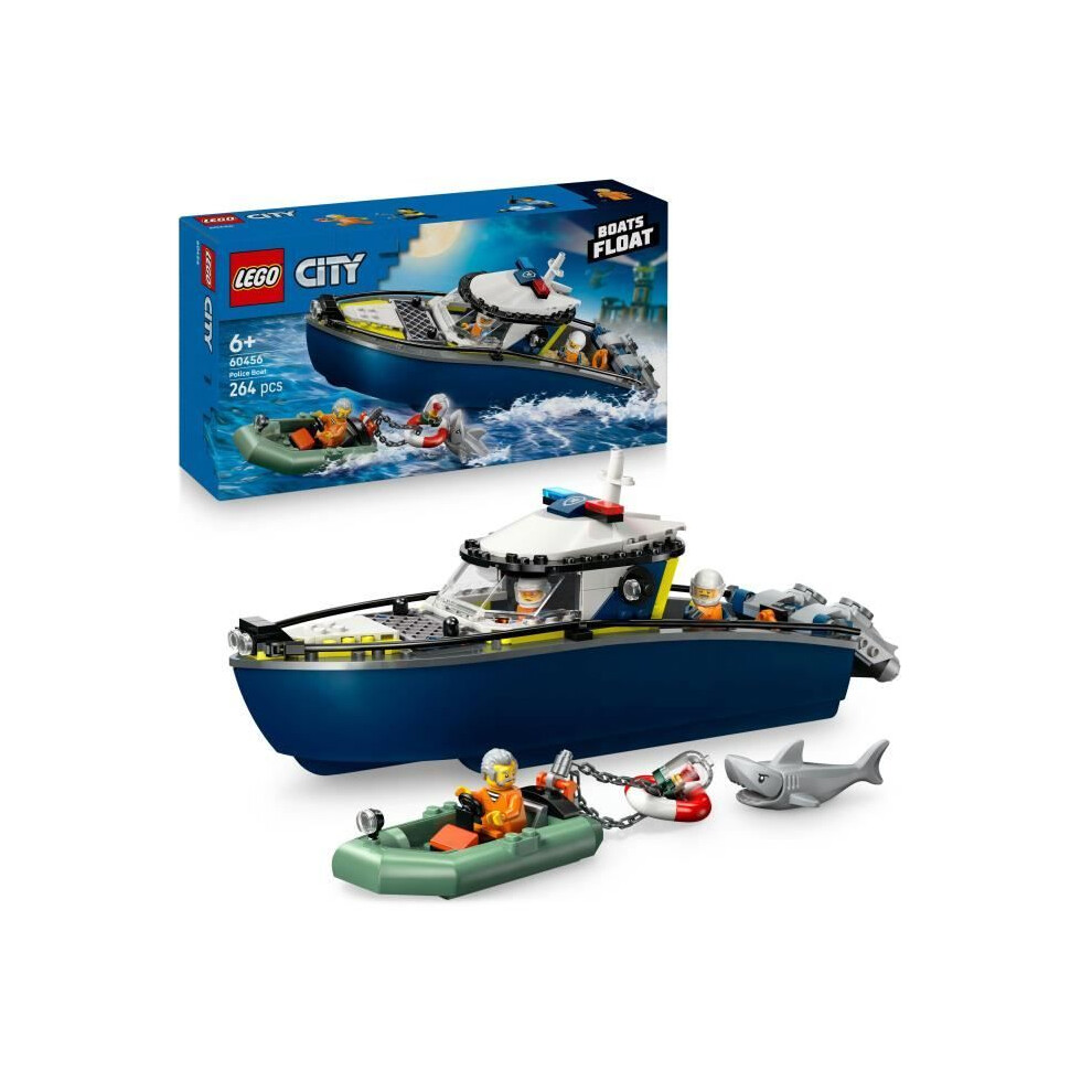 Lego City 60456 Police Boat Chase Age 6+ 264Pcs - Building Set