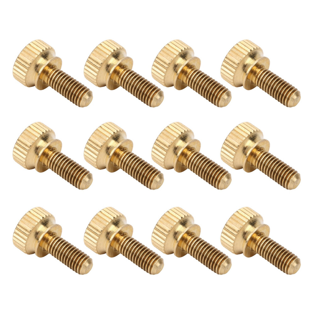 Durable 50Pcs Pure Copper M5x12mm Flat Knurled Thumb Screws Anti-Oxidation 8781379259955