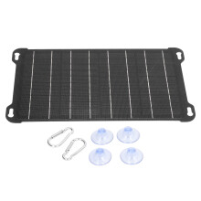 15W Portable Solar Charger, Monocrystalline High-Efficiency Solar Panel, Ideal for Cycling Mountaineering Hiking Camping Tourism