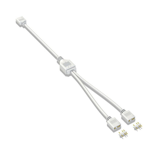 5V 3-Pin Extension Cable for Computer Motherboard 1 Point 2 Hub Cable Connection Extension ARGB Splitter, White