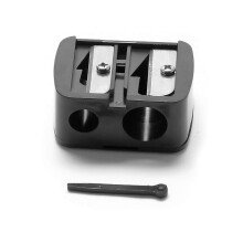 The BrowGal - Oog Make-Up Potlood Slijper met Plastic Haring - Dubbel Gat Ontwerp, Makkelijk Schoon te Maken, Reisvriendelijk