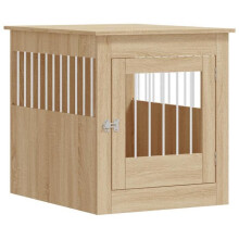 Móvel de gaiola para cães sonoma 64,5 x 80 x 71 cm marrom 02_0043375