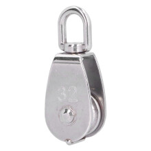 Pulley Rotation Swivel Hook Stainless Steel Single Wheel Anti Rust Wear Resistance Heavy Load Capacity Durable Construction Flexible Sliding