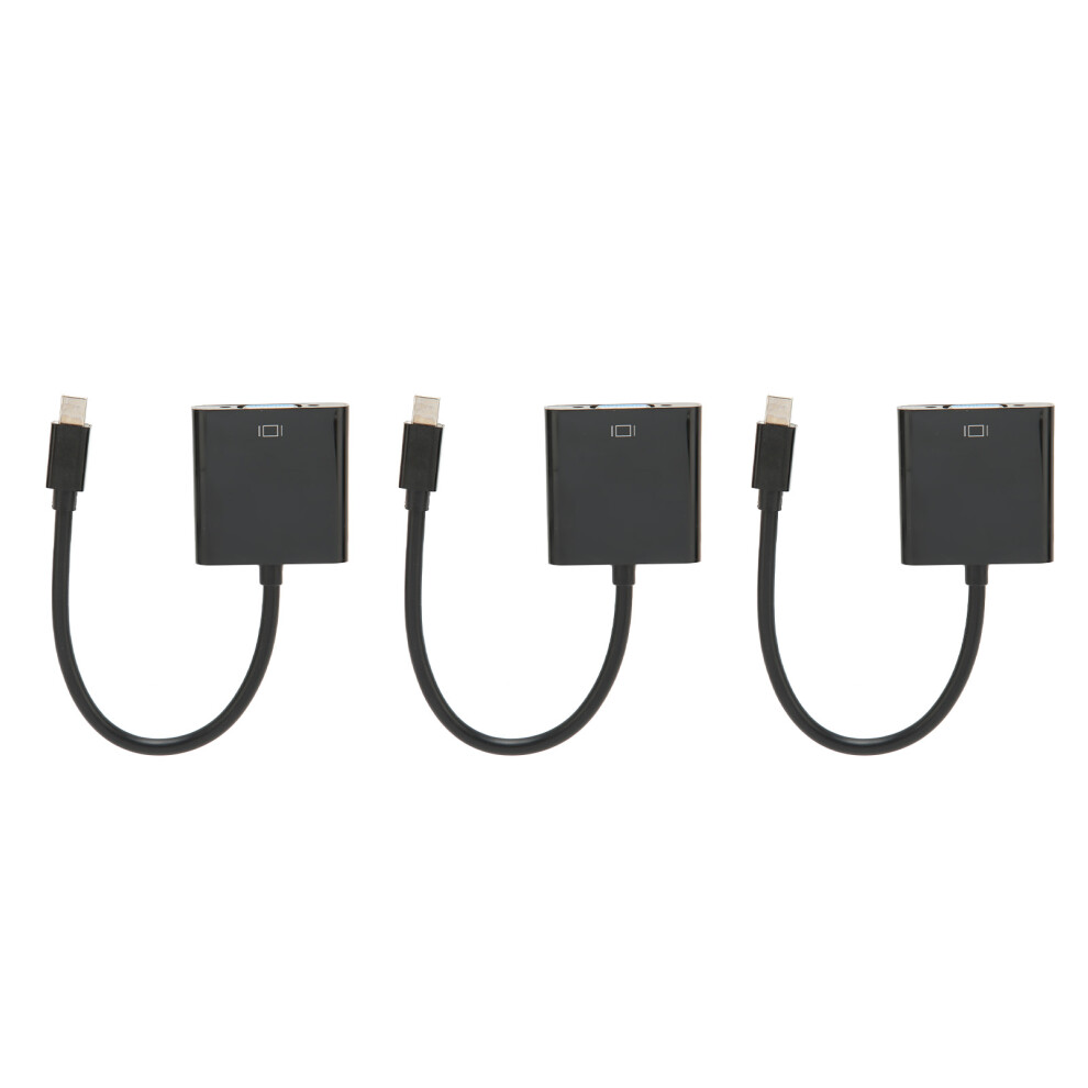3Pcs Mini Dp To Vga Adapter 1900X1200 60Hz Plug & Play 8351372232394