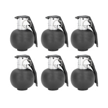 6PC Kids Hand Grenades Toy with Sound & Light Effect, Black, 9cm
